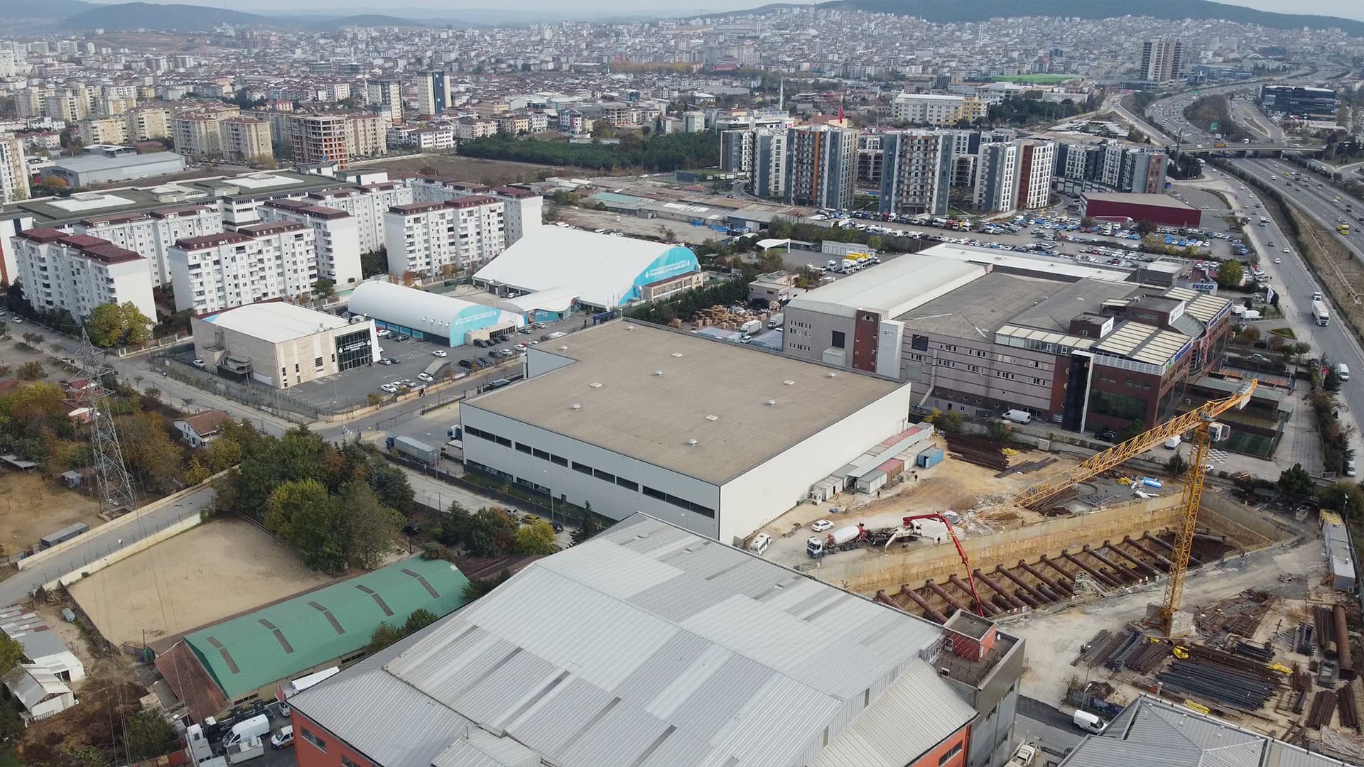 Devam eden inşaat projesi sahası